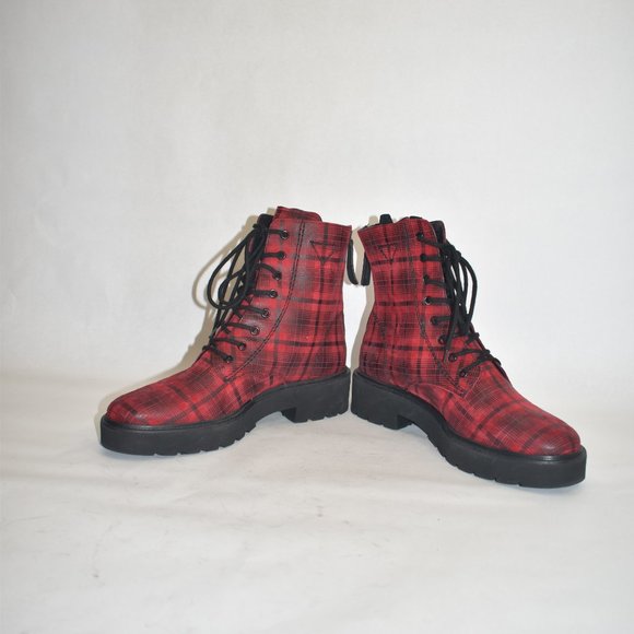 Paul Green Bronx Lace-Up Platform Boot PLATFORM CHUNKY RED 10 (D16) - Picture 4 of 7